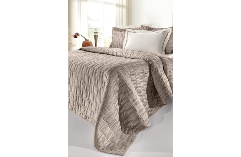 Σετ Κουβερλί Brick 3 τμχ. Καπιτονέ Taupe 250x240
