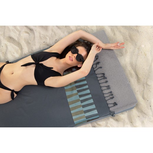 Πετσέτα Θαλάσσης - Παρεό Pestemal 23 Anthracite 