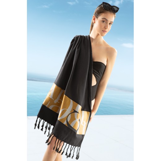 Πετσέτα Θαλάσσης - Παρεό Pestemal 25 Black 