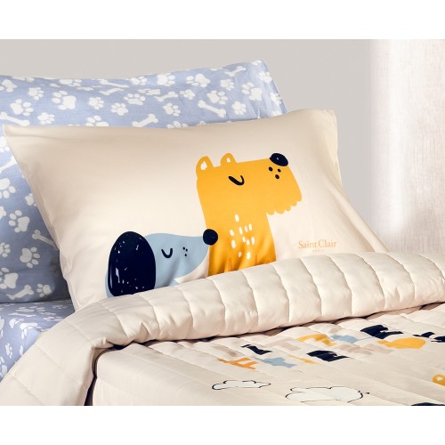 Διακοσμητική Μαξιλαροθήκη Doggy Blue