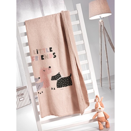 Κουβέρτα Ultrasoft Doggy Pink