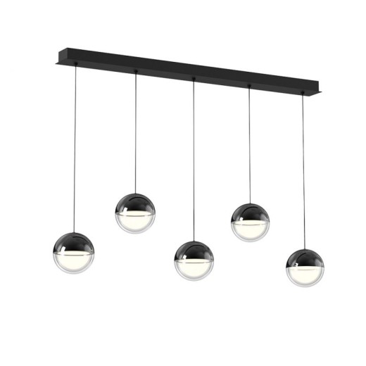 Ράγα Zirea L:920 H:1670 Μαύρο / Διάφανο