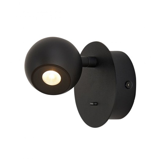 Απλίκα με Διακόπτη Sebastian D:90 Μαύρο