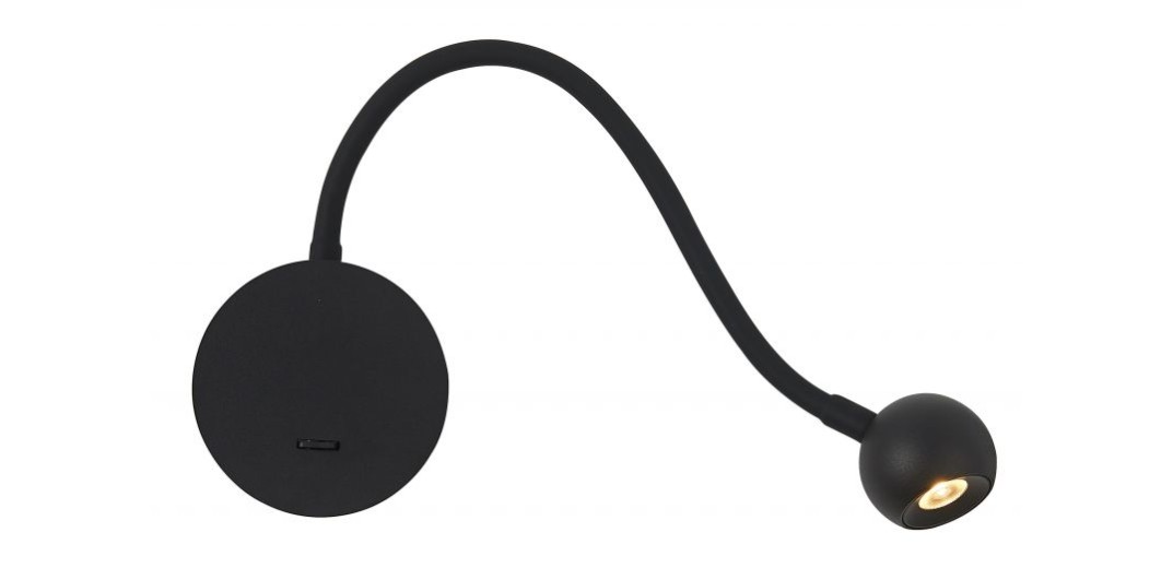 Απλίκα Ρυθμιζόμενη με Διακόπτη Sebastian D:100 Μαύρο