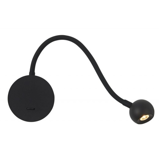 Απλίκα Ρυθμιζόμενη με Διακόπτη Sebastian D:100 Μαύρο