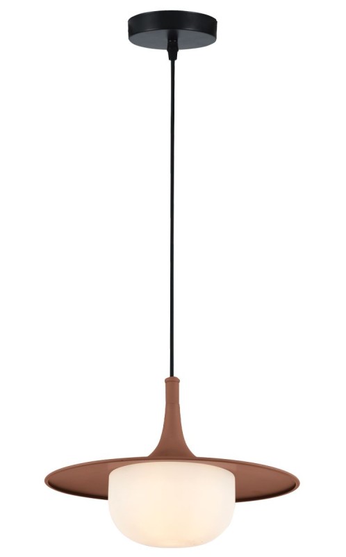 Μονόφωτο Καφέ  Fred D:350 H:1500 Καφέ / Λευκό