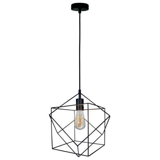 Μονόφωτο Μαύρο Cube Quadro D:330 H:1200