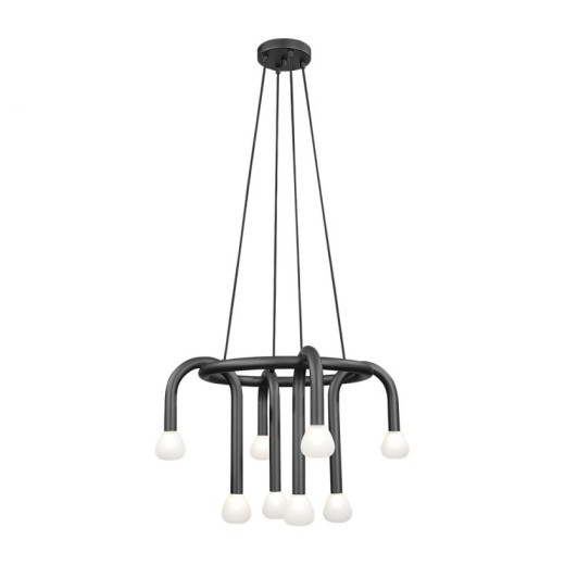 Κρεμαστό Φωτιστικό Delori D:610 H:1600 Λευκό / Μαύρο