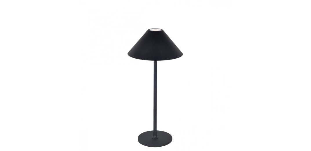 Πορτατίφ Μαύρο με Μπαταρία Cone D:150 H:323