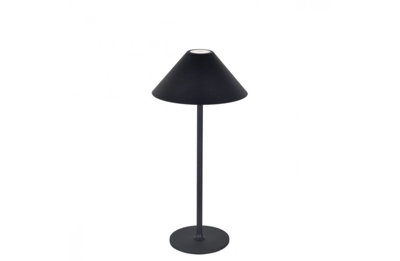 Πορτατίφ Μαύρο με Μπαταρία Cone D:150 H:323