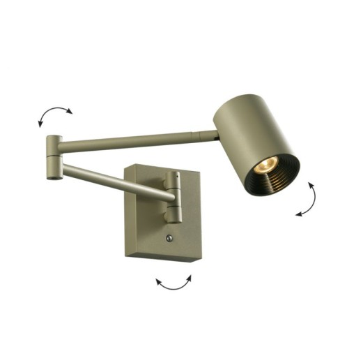 Φωτιστικό Τοίχου  Ρυθμιζόμενο Λαδί Melina L:105 H:120