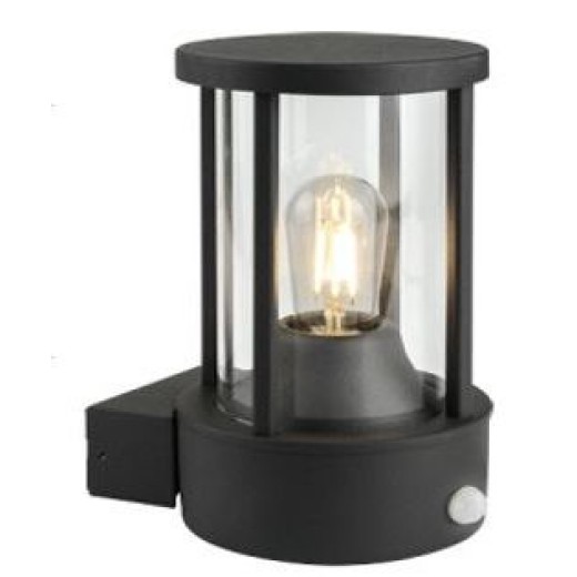 Φωτιστικό Τοίχου με Αισθητήρα Κίνησης Aspen D:120 H:218 Ανθρακί