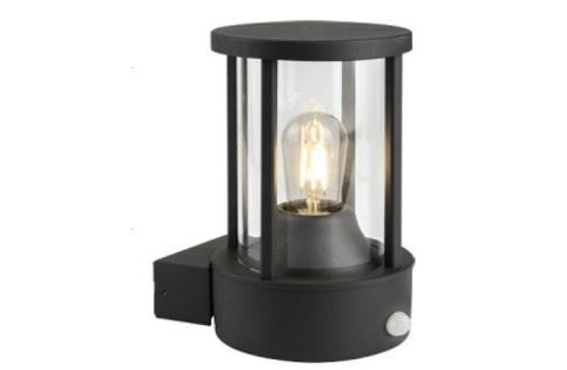 Φωτιστικό Τοίχου με Αισθητήρα Κίνησης Aspen D:120 H:218 Ανθρακί