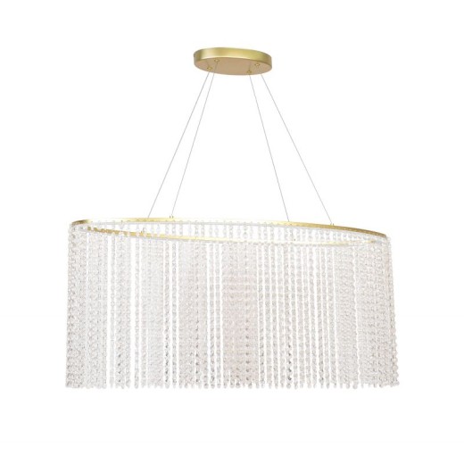 Κρεμαστό Φωτιστικό L:900 Sol H:1415 Χρυσό/Διάφανο