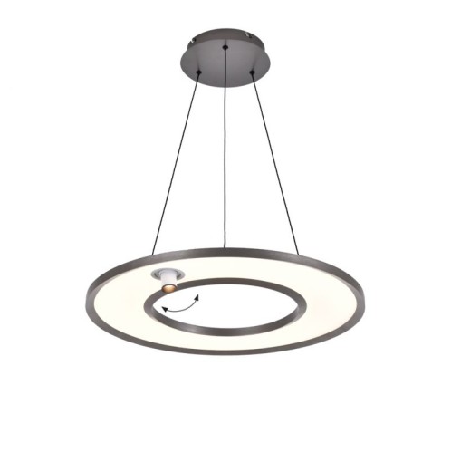 Κρεμαστό Φωτιστικό  Valeria D:600 H:1260 Γκρι