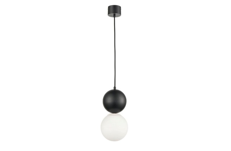 Μονόφωτο D:180 Stone D: 180 H:1435, h(balls): 360 Μαύρο / Λευκό