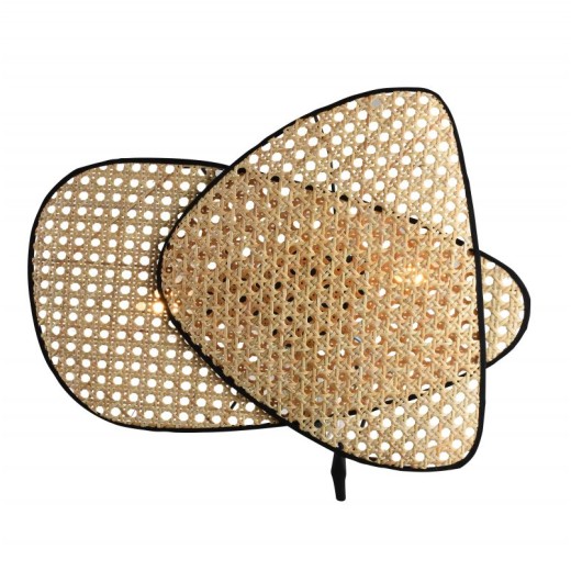 Φωτιστικό Τοίχου Gheisa L:320 H:440 Φυσικό / Μαύρο