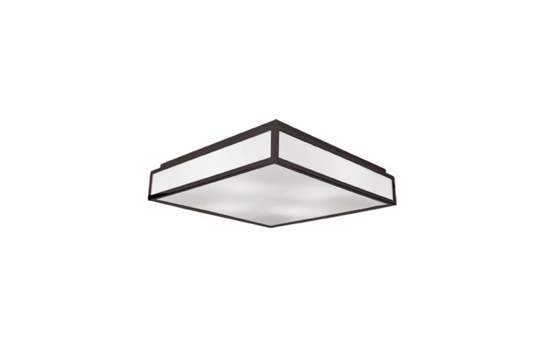 Πλαφονιέρα Wenge L:300X300 Figaro H:90 Λευκό / Καφέ