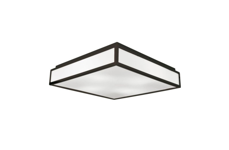 Πλαφονιέρα Wenge L:400X400 Figaro H:90 Λευκό / Καφέ