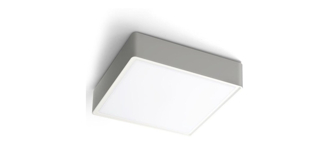 Πλαφονιέρα Ασημί L:300X300 Donousa H:60 Γκρι