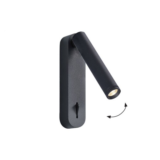 Φωτιστικό Τοίχου  Μαύρο Abriel L:35 H:165