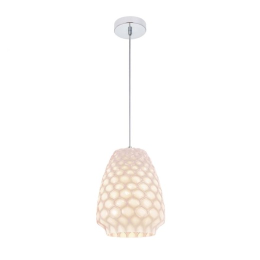 Μονόφωτο Λευκό D:225 Felicia H:1500 Λευκό / Ασημί