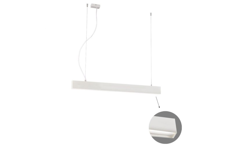 Γραμμικό Κρεμαστό L580 3000K Λευκό Microprismatic Dim. Ciba L:580 H:1200