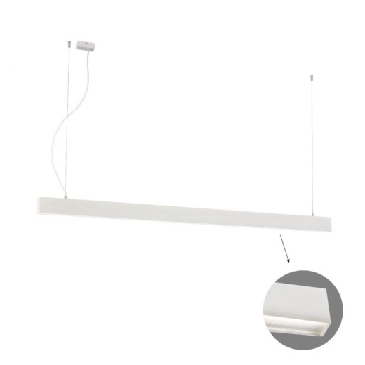 Γραμμικό Κρεμαστό L2820 4000K Λευκό Microprismatic Dim. Ciba L:2820 H:1200