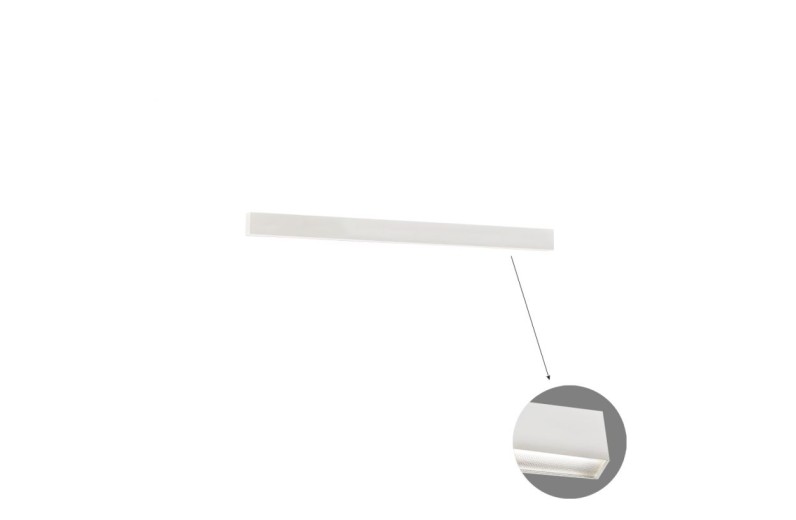 Γραμμικό Οροφής L860 4000K Λευκό Microprismatic Dim. Ciba L:860 H:75