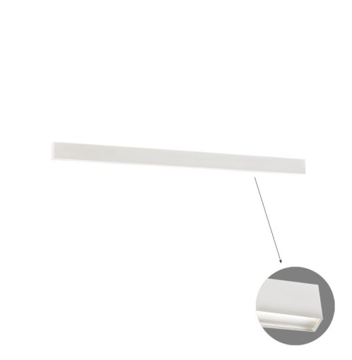 Γραμμικό Οροφής L1420 3000K Λευκό Microprismatic Dim. Ciba L:1420 H:75