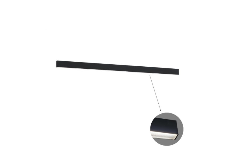 Γραμμικό Οροφής L2820 4000K Μαύρο Microprismatic Dim. Ciba L:2820 H:75