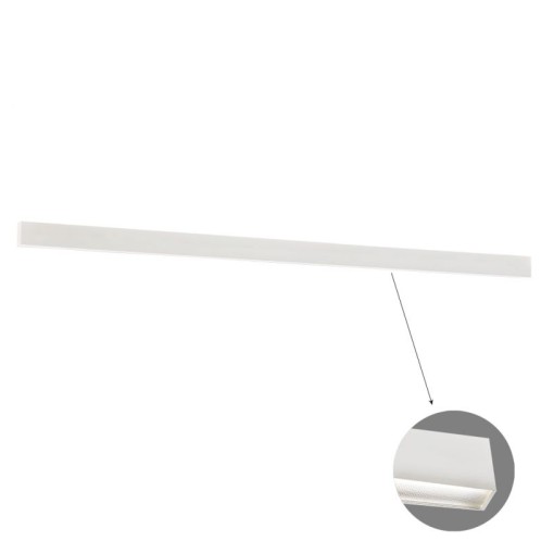 Γραμμικό Οροφής L3100 3000K Λευκό Microprismatic Dim. Ciba L:3100 H:75