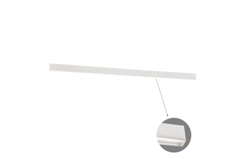 Γραμμικό Οροφής L3380 3000K Λευκό Microprismatic Dim. Ciba L:3380 H:75