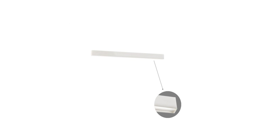 Γραμμικό Οροφής L1140 4000K Λευκό Microprismatic Dim. Ciba L:1140 H:75