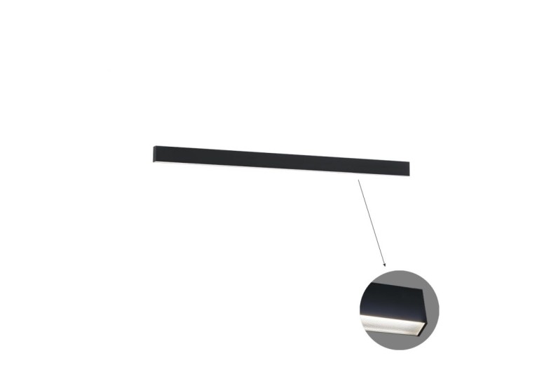 Γραμμικό Οροφής L1420 3000K Μαύρο Microprismatic Dim. Ciba L:1420 H:75
