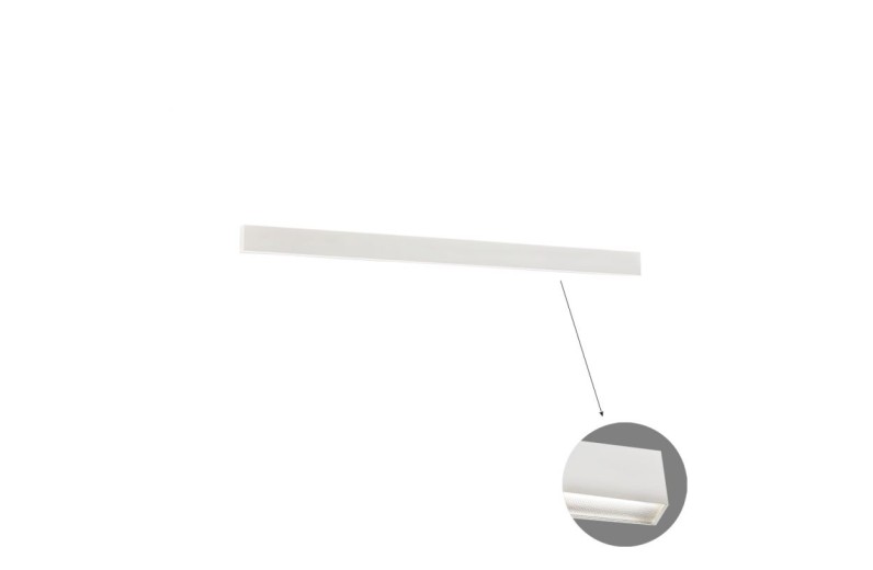 Γραμμικό Οροφής L1700 3000K Λευκό Microprismatic Dim. Ciba L:1700 H:75