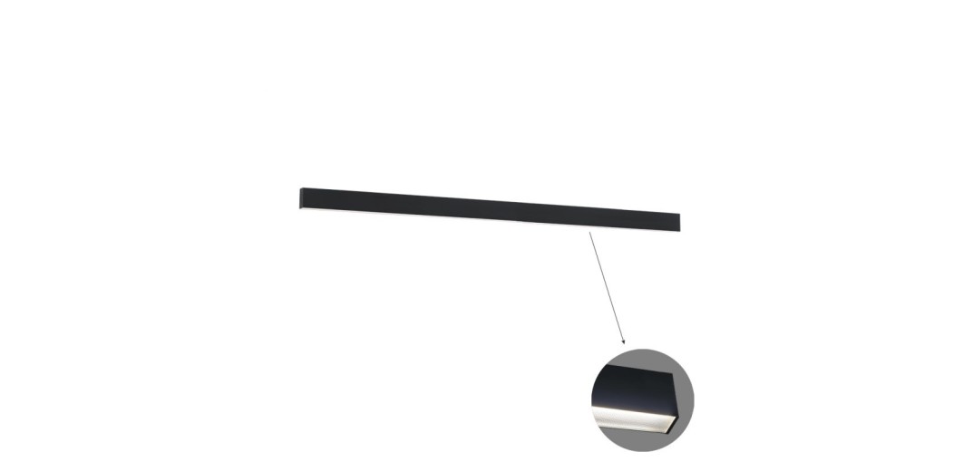 Γραμμικό Οροφής L2540 4000K Μαύρο Microprismatic Dim. Ciba L:2540 H:75