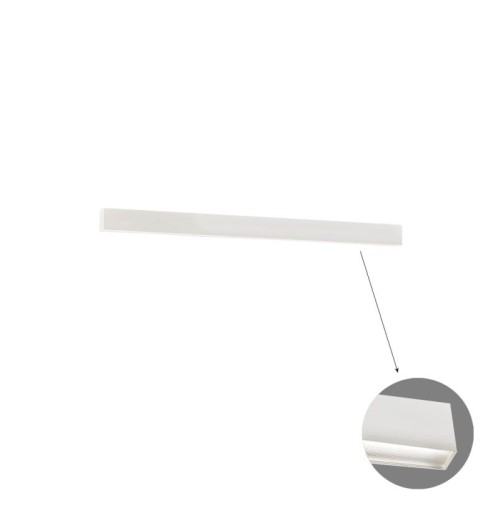 Γραμμικό Οροφής L1140 4000K Λευκό Microprismatic Ciba L:1140 H:75