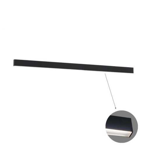 Γραμμικό Οροφής L2260 3000K Μαύρο Microprismatic Ciba L:2260 H:75