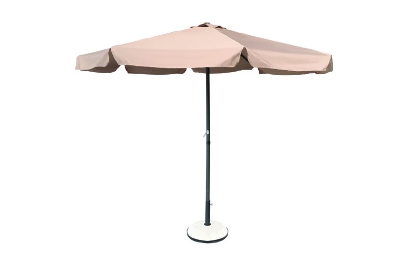 ΟΜΠΡΕΛΑ Αλουμινίου Σκελετός Ανθρακί - Ύφασμα Μπεζ Ανθρακί