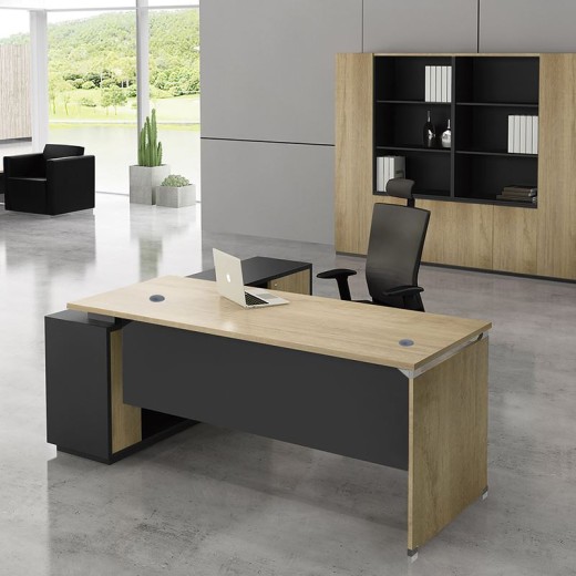 PROJECT Γραφείο Δεξιά Γωνία, Απόχρωση Sonoma - Γκρι Ανθρακί