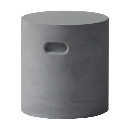 CONCRETE Cylinder Σκαμπό Κήπου - Βεράντας, Cement Grey Γκρι