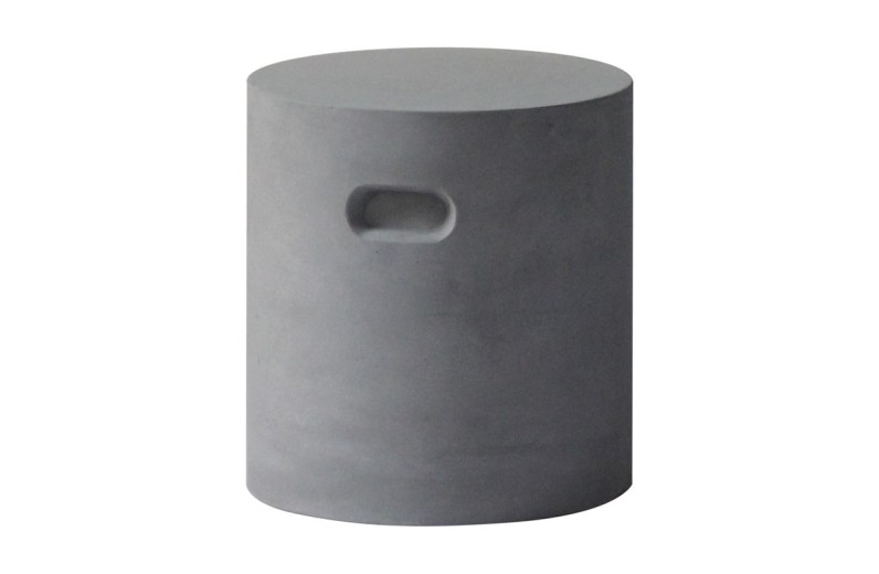 CONCRETE Cylinder Σκαμπό Κήπου - Βεράντας, Cement Grey Γκρι