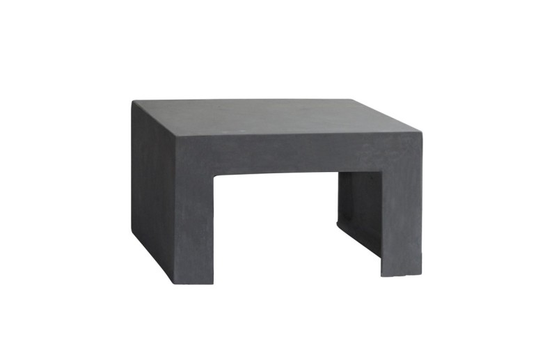 CONCRETE Τραπεζάκι Σαλονιού Κήπου - Βεράντας, Cement Grey Γκρι
