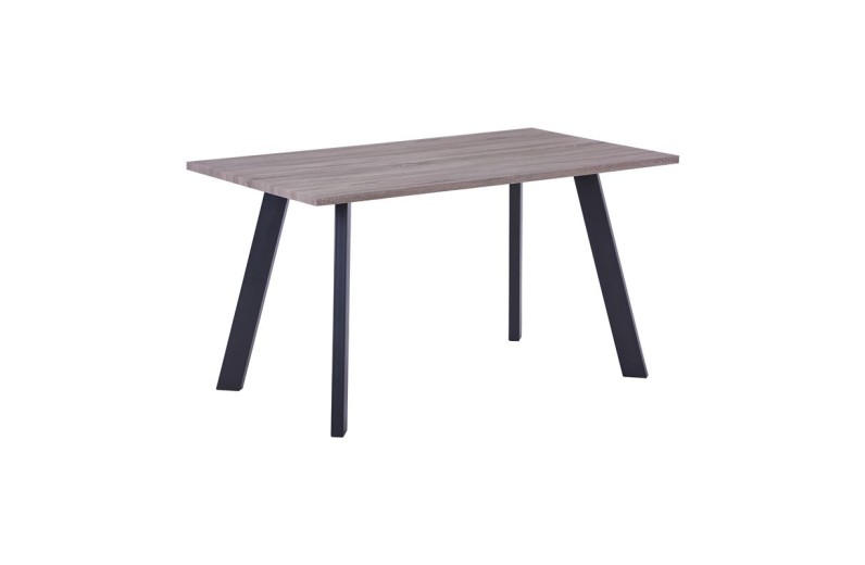 BAXTER Τραπέζι Κουζίνας Τραπεζαρίας, Μέταλλο Βαφή Μαύρο, Sonoma Oak Καρυδί