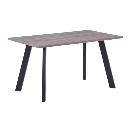 BAXTER Τραπέζι Κουζίνας Τραπεζαρίας, Μέταλλο Βαφή Μαύρο, Sonoma Oak Καρυδί