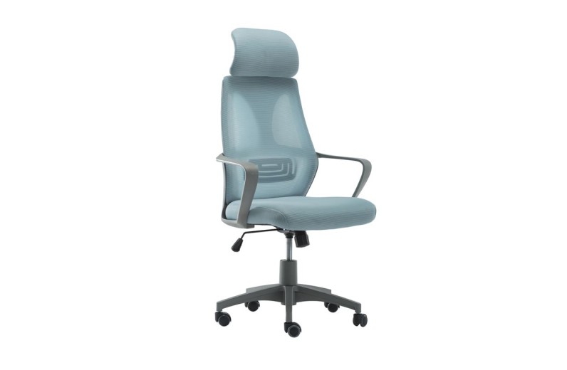 BF2950 Πολυθρόνα Γραφείου Διευθυντή, Γκρι - Mesh Μπλε Γκρι