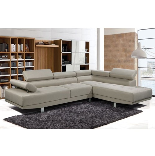 SECTOR Καναπές Σαλονιού Αριστερή Γωνία, Ανακλινόμενα Κεφαλάρια, Ύφασμα Μπεζ Μπεζ-Tortora-Sand-Cappuccino