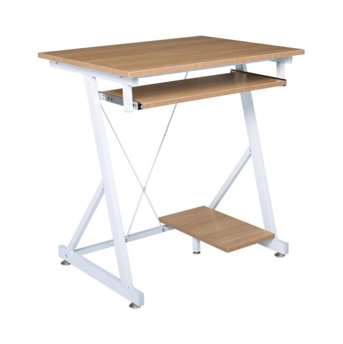 UNIT Γραφείο Η/Υ Μέταλλο Βαφή Άσπρο, Melamine Απόχρωση Sonoma Άσπρο