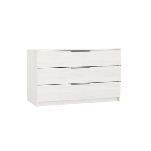 DRAWER Συρταριέρα με 3 Συρτάρια, Απόχρωση Άσπρο
